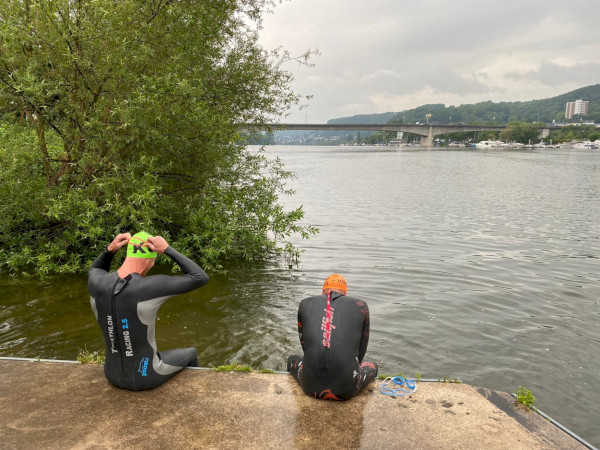 Freiwasserschwimmen in der Mosel bei Koblenz