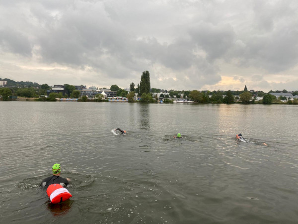 Freiwasserschwimmen in der Mosel bei Koblenz